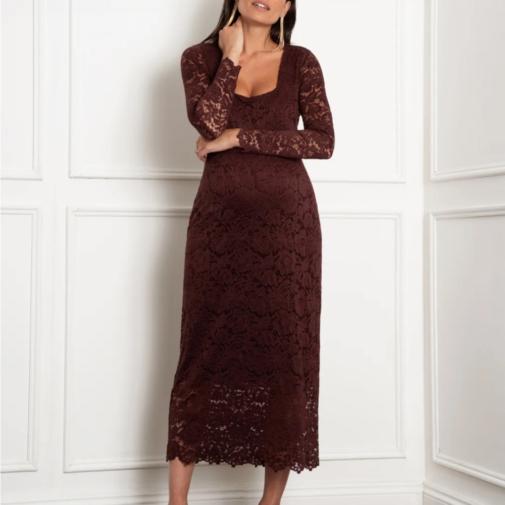Thalia | Lace Bodycon Maternity Dress